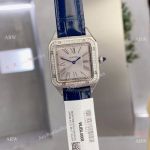 Low Price Copy Cartier Santos-dumont watches set with diamonds